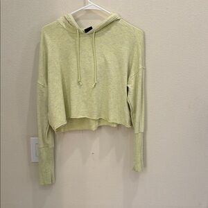 Nike Green Relaxed Crop Hoodie Sweatshirt